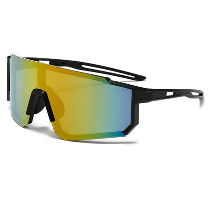 New Cross-Border Outdoor Cycling Sports Glasses for Men and Women, Fashionable One-Piece Large Lens Protective Goggles