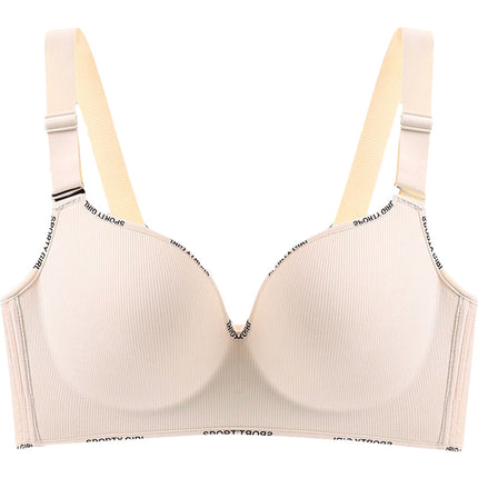 chubby girl plus size Thin and Thick 95D Non-trace Full Cup Exterior Enlarged Chest Small Anti-sagging Gather-up and Tuck-up