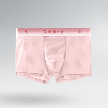 Chinese Valentine's Day Gift Men's Ice Silk Shorts Mesh Quick-Drying Boxer Briefs Summer Ultra-Thin Breathable Fashion
