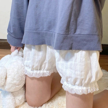 Pumpkin Pants Jk Safety Shorts Anti-Exposure Lantern Pants Summer Leggings Thin Loose Shorts Women's Lace Can Be Worn Outside