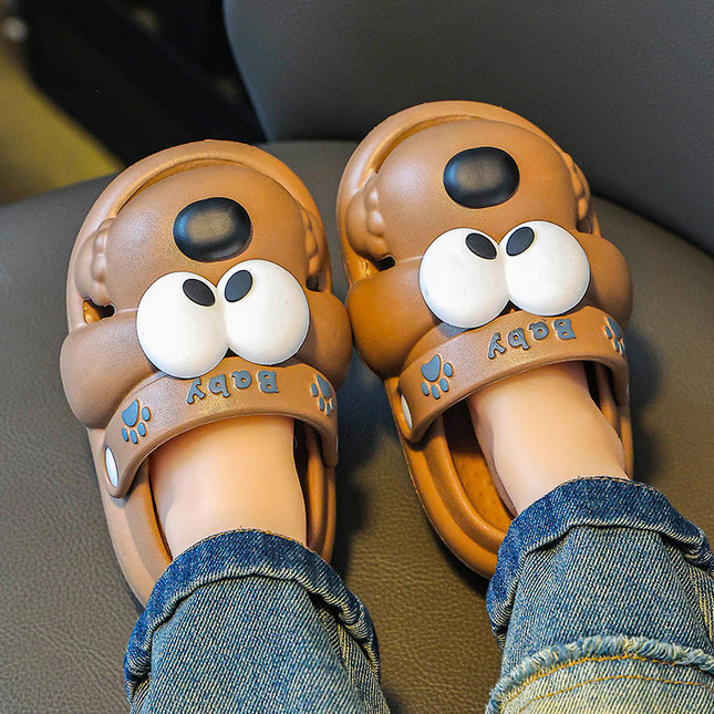 2025 new soft-soled indoor and outdoor non-slip boys rhubarb dog EVA hole shoes can be worn girls cute sandals