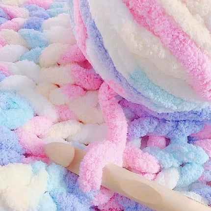 2CM extra thick ice blanket hand-woven line large thickness chenille cushion DIY line Iceland close-fitting soft extra thick line