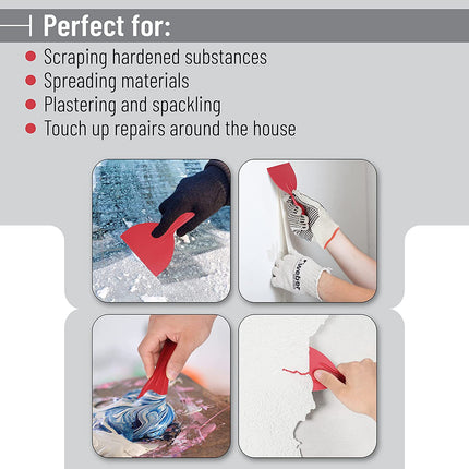 Cross-border 3-piece set 1.5 inch 3 inch 6 inch plastic putty knife scraper scraper blade paint scraper tool