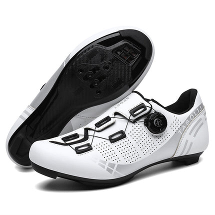 Road bike lock shoes hard bottom factory direct men's and women's mountain bike bicycle shoes lockless cycling shoes lock pedal suit