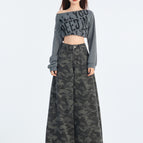 Gray camouflage trousers / XS