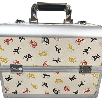 Manufacturer's Ready-Made Wholesale and Retail Professional Makeup Box, Beauty and Manicure Box, Double-Layer Large-Capacity Portable Makeup Box