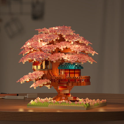 Cherry Blossom Tree Jihui M2109 Building Blocks Assembled Children's Toys Educational Boys and Girls Valentine's Day Gift Cross-border