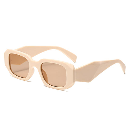 New Trendy Ins Female Internet Celebrity Plain Street Style Sunglasses Fashionable Rhombus Wide Leg Outdoor Trendy Square Frame Sunglasses