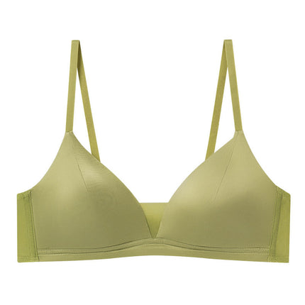 Real Silk Bra No Steel Ring French Bra Deep V Beautiful Back Sexy Mulberry Silk Underwear Summer Ultra-thin Satin Breathable