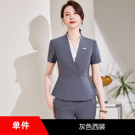 Formal wear women's business wear suit suit skirt business reception sales department work clothes Hotel hotel front desk work clothes