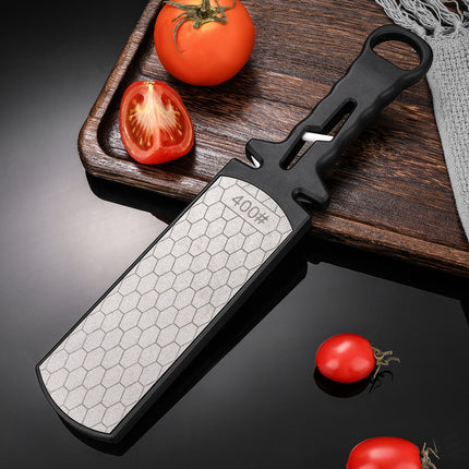 Factory direct supply emery sharpening artifact household kitchen knife sharpening stone 400 mesh double-sided multi-function sharpener