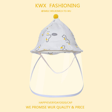 Baby Hat Spring and Autumn Thin Pure Cotton Cute Super Cute Fisherman Hat Anti-Droplet Protective Cap for Newborns