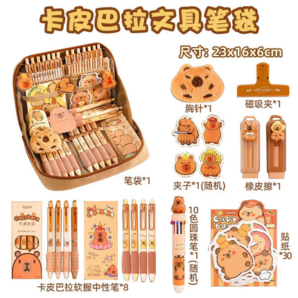 12-Layer Large-Capacity Pencil Bag Kapibara High-Looking Pencil Bag Cute Student Stationery Bag School Supplies Prizes