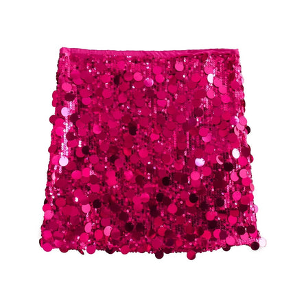 Saw Aliexpress Independent Station Women's European and American Style Sequined Hip Skirt Mini Sexy Skirt 3920139
