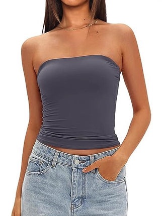 2025 Cross-Border Hot-Selling Women's Tube Top Off-Shoulder Inner Wear Outerwear Tight-Fitting Top