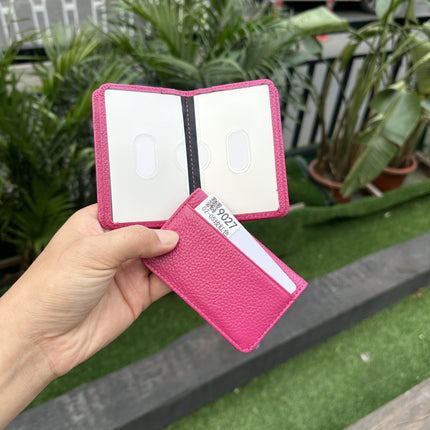 Cross-Border Foreign Trade New Genuine Leather Multi-Ring Binder Mirror Window Small Card Holder First Layer Cowhide Card Bag Document Storage Card Album Card Holder