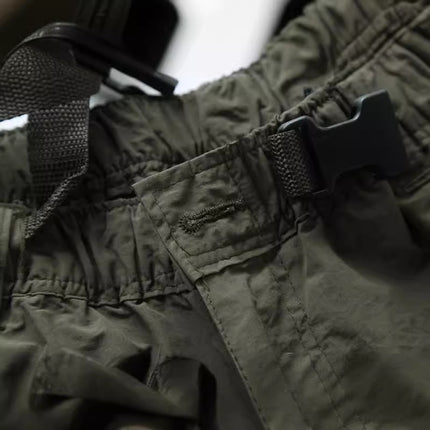Lang Buckle Summer Outdoor Casual Trousers Men's Loose plus size Multi-Pocket Overalls Removable Quick-Dry Double-Cut Shorts