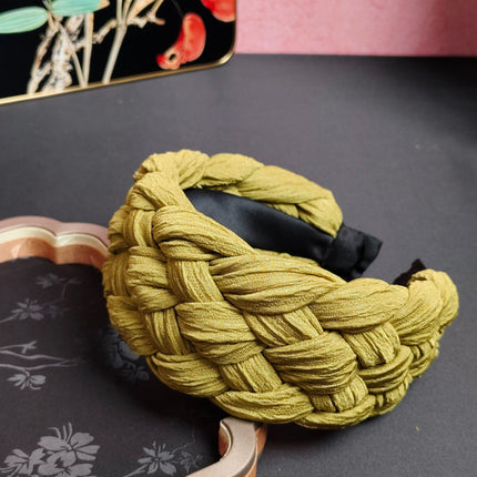 Korean-Style Simple Wide-Brimmed Braided Hairband with a High-End Feel, Specifically for Face Washing, High-Top Hair Clip Wholesale