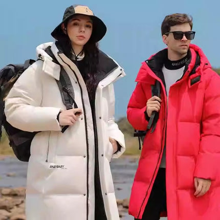 Northeastern Goose down down Jacket for Men and Women, Thickeneded Changbai Mountain Travel Minus 40 Degrees Cold-Proof and Warm Jacket for Women, Versatile