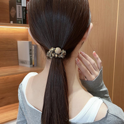 Korean high-grade feeling headband 2023 New exquisite large intestine hair band rubber band women's horsetail ball headdress leather case