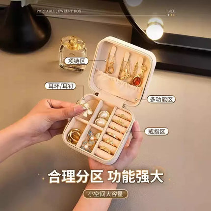 Foreign Trade Cross-Border Earrings Jewelry Jewelry Box Wholesale Creative Portable Jewelry Storage Box Zipper Jewelry Box Small Jewelry