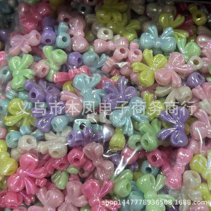 Acrylic light color plated AB colorful diy children beaded material candy AB colorful beads jewelry accessories
