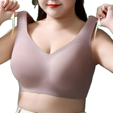 Plus-Size mm Exclusive Jelly Adhesive Bra for Stable Support of Large Busts, Prevents Outward Expansion and Sagging, Gathers Side Breasts, Cross-Border Bra for Foreign Trade