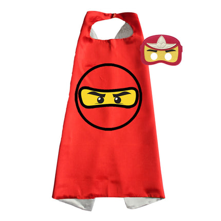 Halloween Children's Ninja Cosplay Dress Up Cloak Mask Wrist Bracer Children's Day Performance Props