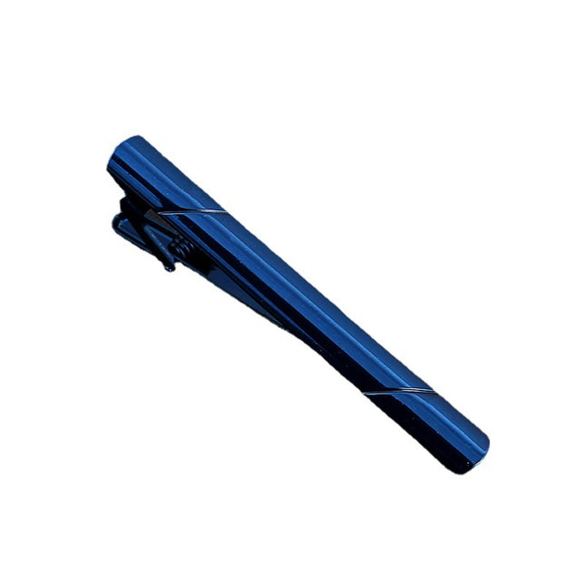 Tie Clip Men's Tie Clip Business Classic Simple Slash Silver Gold Black Navy Blue High Quality Pure Copper