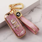 Type a-peach blossom jade + gold inlaid jade rope buckle