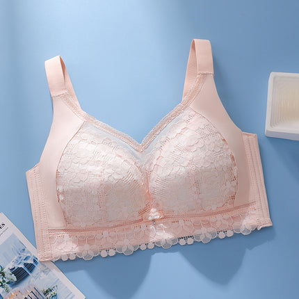 Big chest small push up ultra-thin chubby girl plus size bra breast collection underwear adjustable wireless full cup bra