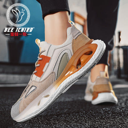 Bee Wolf Flagship Store Casual Mesh Shoes for Men, New Autumn and Winter Versatile Soft-Soled Running Sports Sneakers for Teenagers