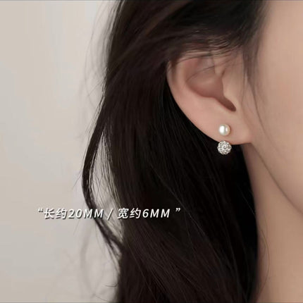 925 Sterling Silver Pin Pearl Earrings 2024 New Explosions Niche Light Luxury Earrings Women's High-end Earrings