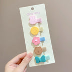 ym smiley hair clip five-piece set