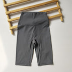 Dark gray blue five-quarter pants / S