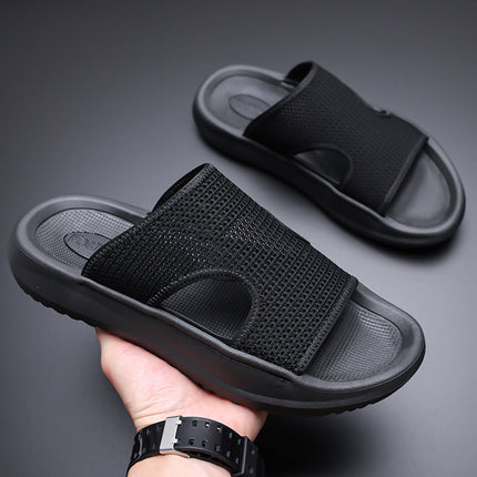 Sandals Men's New Summer Mesh Breathable Non-Slip Sandals Ultra-Light Thick Sole Heightening Sports and Leisure Beach Shoes