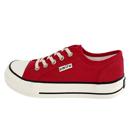 Gd22 Elastic Lace Slip-On Mango Head Canvas Shoes Women's Summer Thin Sneakers Popular Versatile White Shoes