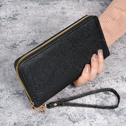 Factory wholesale wallet women's long Korean fashion hand-held change purse zipper multi-functional women's mobile phone bag