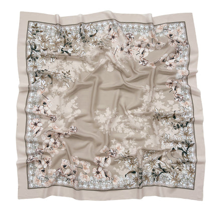 Cross-Border New Product Voile Print 110 Square Scarf Classic Lace Scarf Turban Malaysian Shawl