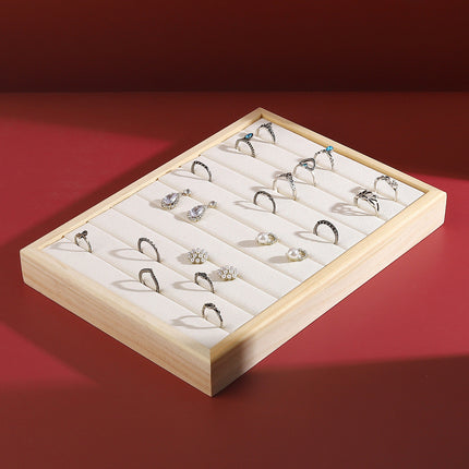 Solid wood watch tray earrings rack ring tray household jewelry rack storage tray bracelet rack stall jewelry display stand