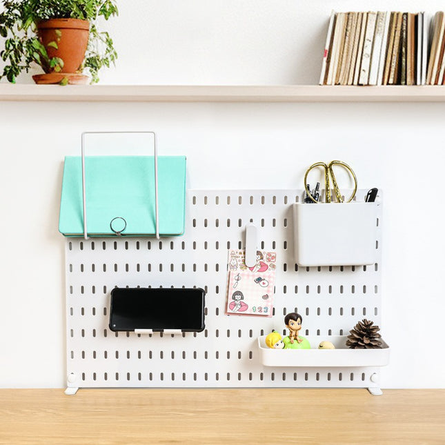 Hole Board Desktop Study Table Desk Dormitory Vertical Storage Partition Station Office Desk Rack Accessories