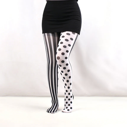 Cross-Border Spring and Autumn Thin Pantyhose Women's Stockings Red Lip Plaid Star Print Pantyhose Leggings Summary Wholesale