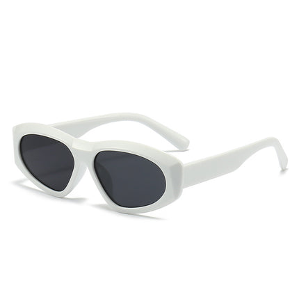 2022 new glasses cat eye small sunglasses European and American ins UV-proof beach simple sunglasses box