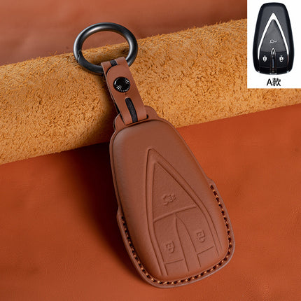 Suitable for Changan head layer cowhide key cover Escape cs75cs35cs55PLUS Auchan X5X7 UNI genuine leather