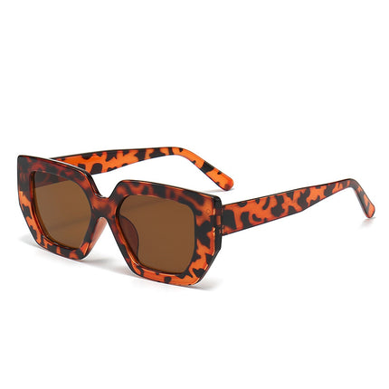 Cross-border Polygon Large Frame European and American Hot Girls Photo Shown Face Small Sunshade Sunglasses Simple Fashion Hip Hop Sunglasses Trendy