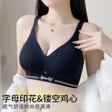 Plus Size Large Bust Minimizing Seamless Bra for Women, Wireless, Comfortable, Push-Up, Anti-Sagging, Thin Style, for Curvy Women