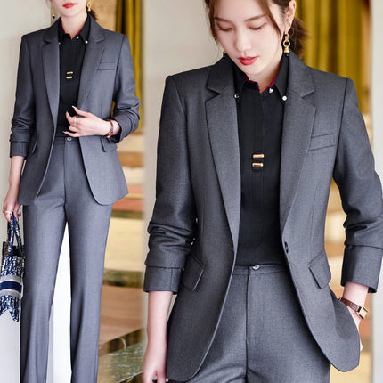 Spring and Autumn suit suit women's autumn and winter temperament goddess Fan small professional manager jacket formal wear front desk work clothes
