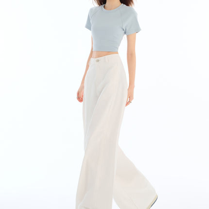 White Machete Tooling Jeans 2025 New Spring High Waist Loose Sycamore Wide Leg Pants