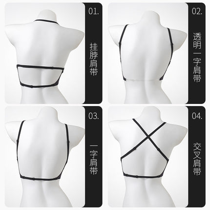 2024 Big U Beautiful Back New Exterior Enlarged Breast Underwear Cartoon Chest Shown Chest Big Push-up Shaping Chest Goddess Traceless Sexy