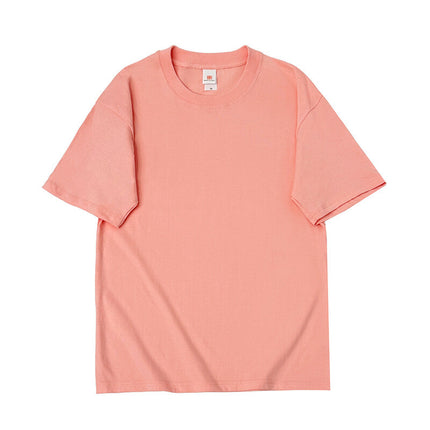 220g Cotton Three-Needle Round Neck Loose Shoulder Short-Sleeved Men's Summer T-Shirt Export Cross-Border Light Board Bottoming Shirt